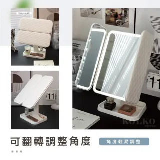 【Clook 鹿客家居】LED補光燈化妝鏡(USB充電式 梳妝鏡 美妝鏡  帶燈鏡)