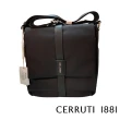 【Cerruti 1881】頂級義大利肩背包斜背包(黑色 CEBO06654N)