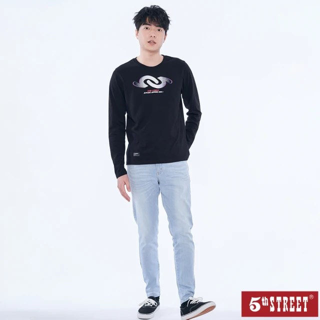 PING 男款後貼口袋牛仔休閒長褲-深藍(GOLF/高爾夫球
