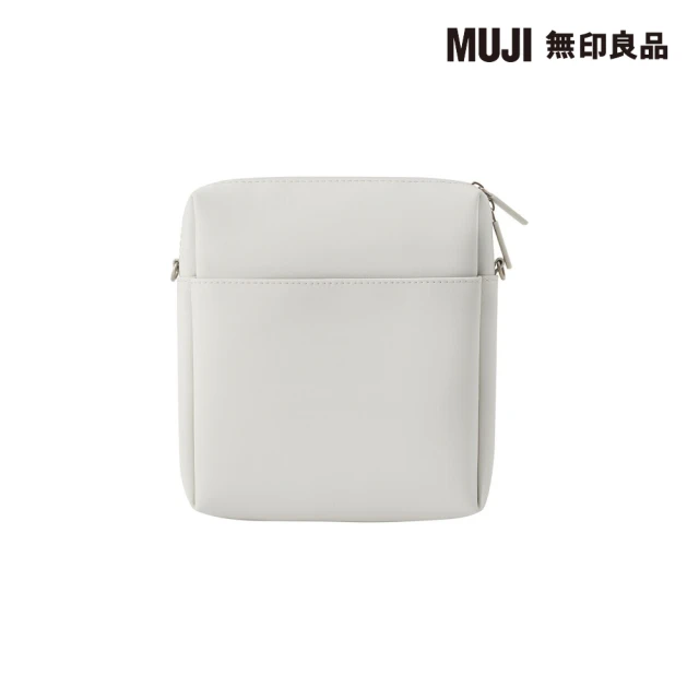 MUJI 無印良品 自由組合收納包/正方形/灰(17×15.5×3.9cm)