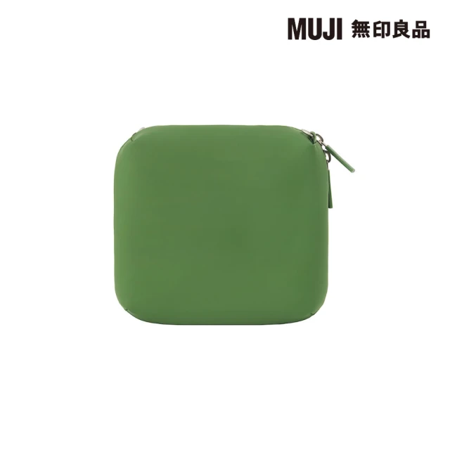 MUJI 無印良品 自由組合小物收納包.小/綠(20×18×7.8cm)