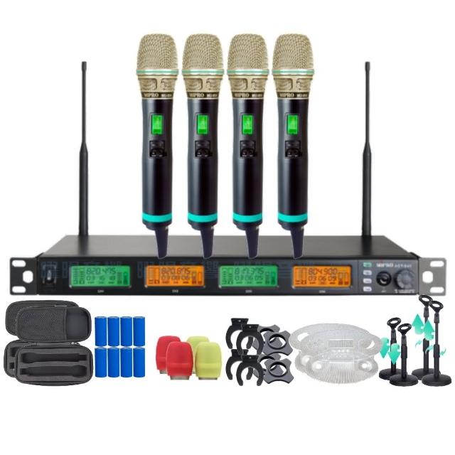 【MIPRO】MIPRO ACT-545 支援Type-C充電 四頻道UHF無線麥克風 搭配手持麥克風*4(音響設備)