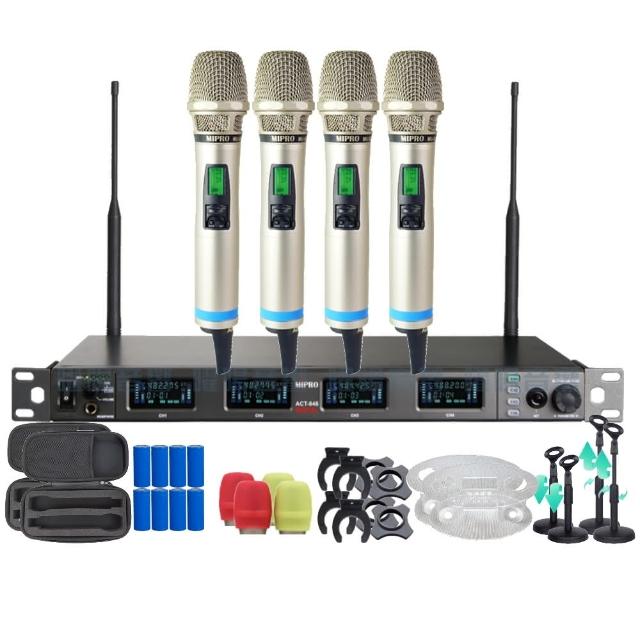 【MIPRO】MIPRO ACT-848 支援Type-C充電 四頻道數位無線麥克風 搭配手持麥克風*4(音響設備)