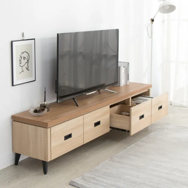 【IDEA】MIT200CM木質四抽收納電視櫃(電視桌 客廳櫃 收納櫃)