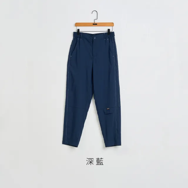 【gozo】微皺涼感剪接造型工裝褲(兩色)