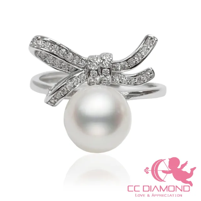 【CC Diamond】日本製純銀 Akoya珍珠戒指(9mm)