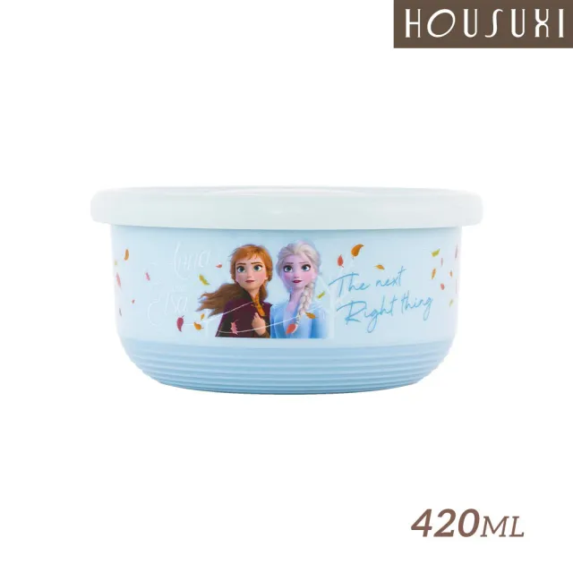 【HOUSUXI 舒希】迪士尼冰雪奇緣系列-不鏽鋼雙層隔熱碗420ml-A1