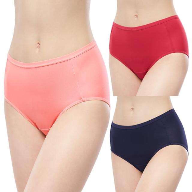 【Swear 思薇爾】日日春2.0系列M-XXL素面中腰三角女內褲(三色任選)_出清品