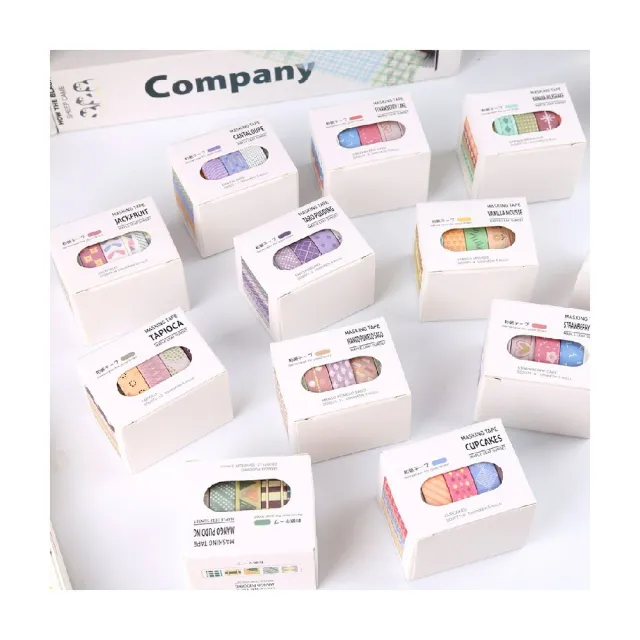 【Paper Play】和紙膠帶 甜點膠帶/和紙膠帶-可愛楓糖甜點主題5卷套組(12款任選)