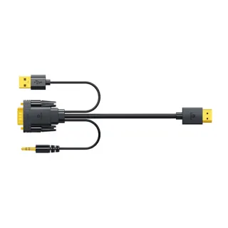 【biaze畢亞茲】HDMI轉VGA線轉換線(高清視頻轉接線 帶音頻1M單轉)