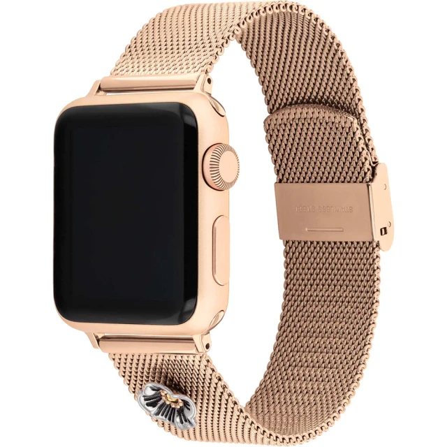 COACHCOACH Apple Watch 錶帶 38/40mm 適用 茶花米蘭錶帶 - 玫瑰金色(不含手錶)