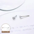【MiiK】925銀針 耳環 純銀抗敏 免費改矽膠夾《極簡單鑽-0.3cm》(925純銀 純銀耳環 鋯石 單鑽)