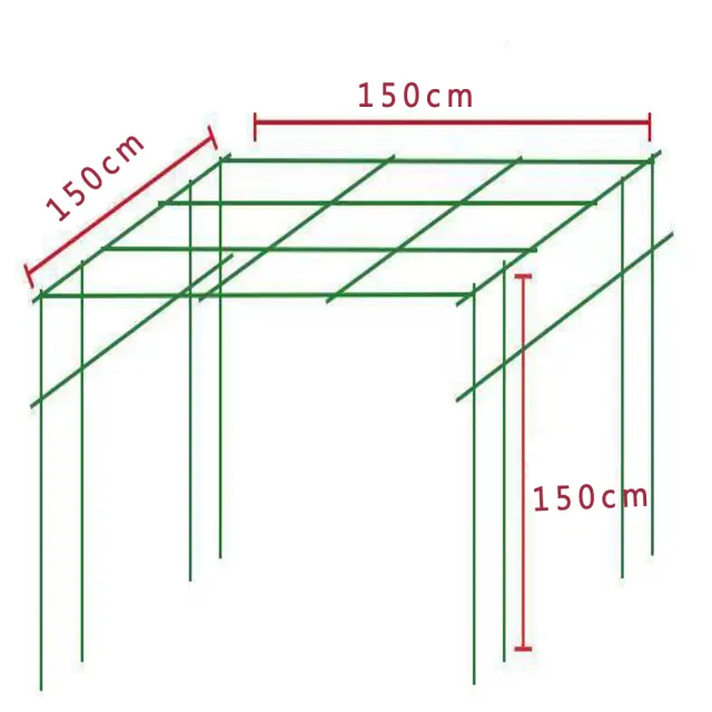 【POKO】方形組合 爬藤架 150公分高(管徑20mm 棚架 藤架 植物藤架 包塑鋼管 藤蔓架 綠竹鋼管)