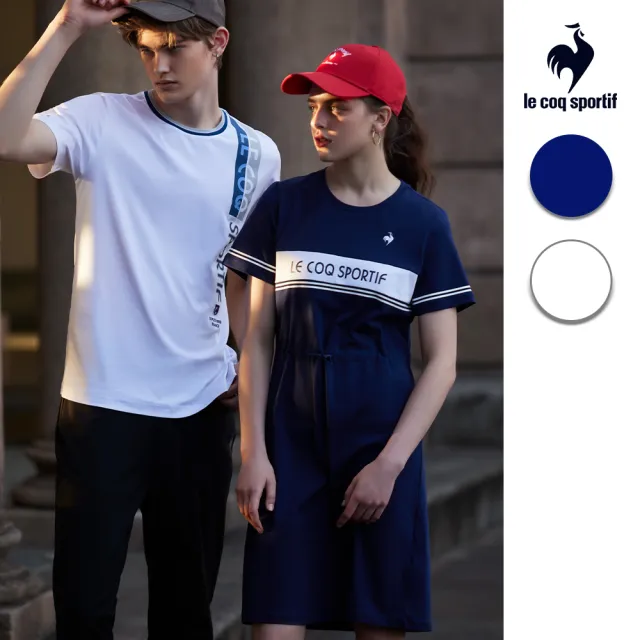 【LE COQ SPORTIF 公雞】休閒經典短袖連身裙 女款-2色-LWT22323