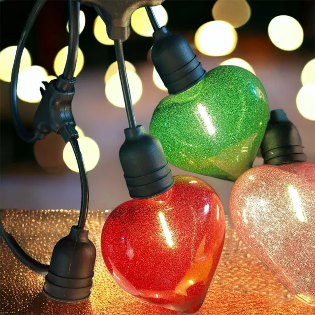 【POKO】LED心形燈串(情人節燈3D 童話燈串 適用於室內 戶外 陽台 造景 婚禮 派對 情人節裝飾)