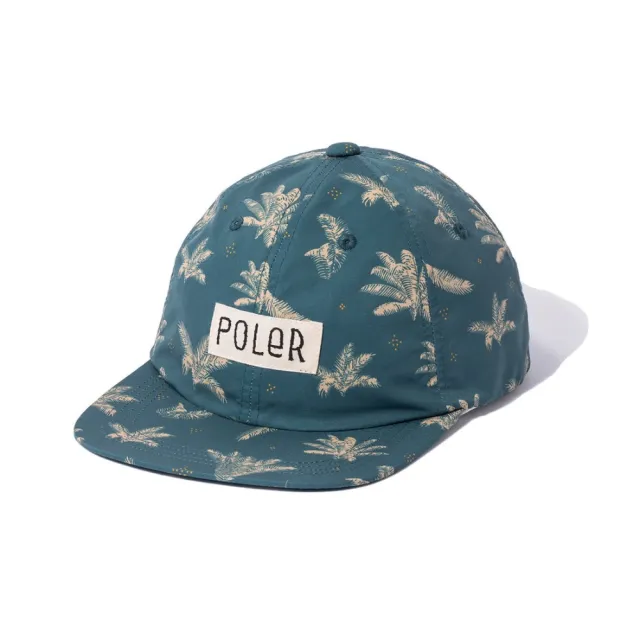 【POLER STUFF】日本限定 ALL OVER 6P CAP 六片帽(棕梠綠)
