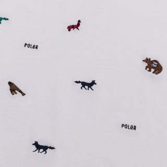 【POLER STUFF】日本限定 PRM WASH EMB TEE-ANIMAL 日式仿水洗電繡TEE(動物*黑色)