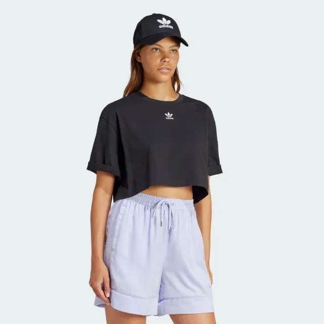 【adidas 官方旗艦】ESSENTIALS 短版短袖上衣 女 - Originals IT9887