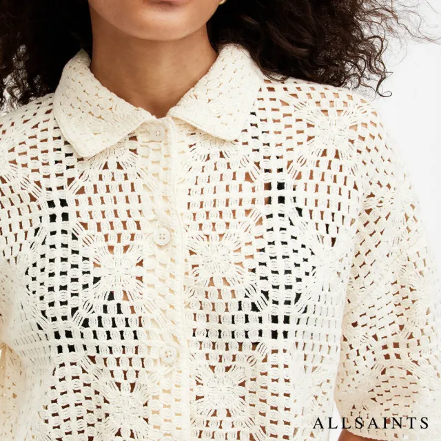 【ALLSAINTS】MILLY 純棉波西米亞風編織上衣襯衫 W031KA(舒適版型)