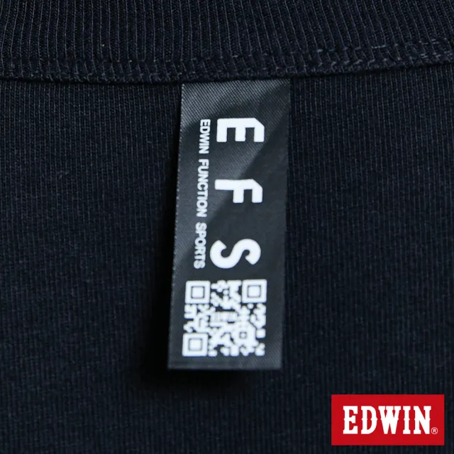 【EDWIN】男裝 EFS 基本LOGO短袖T恤(黑色)