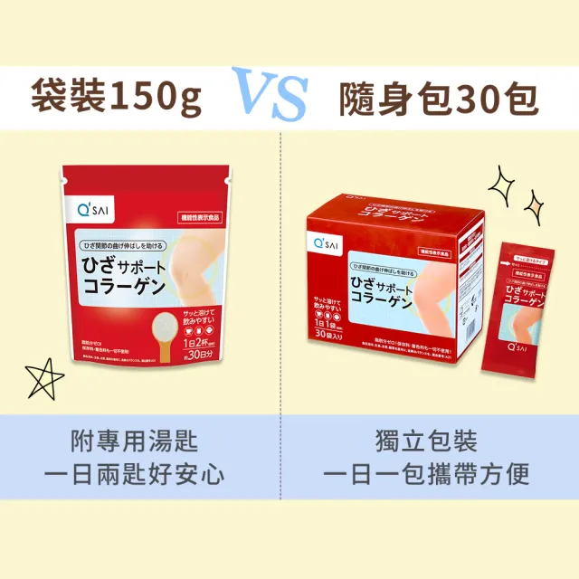 【QSAI 久采 官方直營】膠原蛋白粉150g 2入(軟骨素、高純度玻尿酸、關節保健)