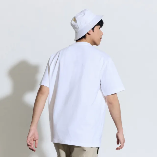 【GAP】男裝 Logo純棉圓領短袖T恤 厚磅密織親膚系列-白色(892185)