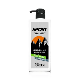 即期品【Green 綠的】男性抗菌沐浴乳850ml_運動控油個性麝香(效期2026/11)