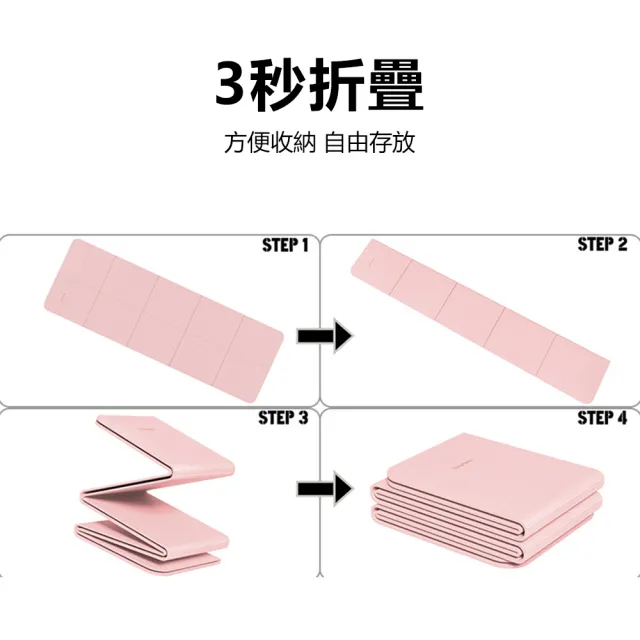 【Nil】618 TPE便攜收納折疊墊 靜音減震防滑瑜伽墊 兒童運動練功墊 6mm(舞蹈墊 健身墊 跳繩墊)