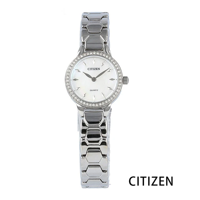 CITIZEN 星辰 CITIZEN星辰簡約典雅珍珠母貝石英女錶/EZ7010-56D