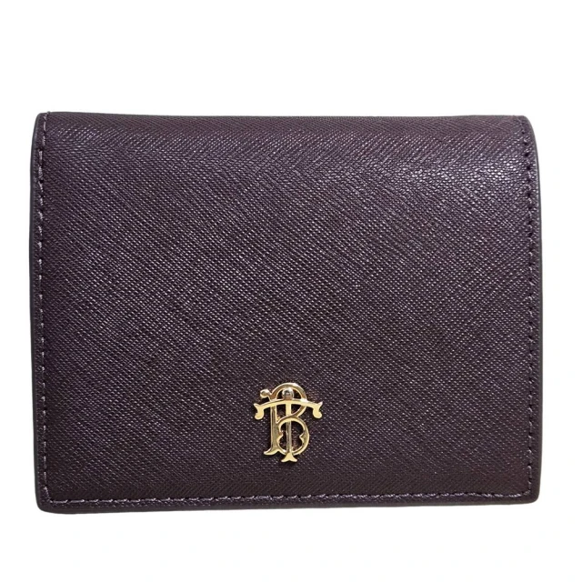 TORY BURCH Britten 荔枝皮革雙釦及拉鍊信封