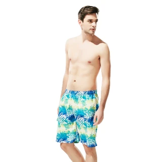 【Heatwave 熱浪】男款海灘褲清涼浪花湖水藍沙灘休閒褲男(A235/M-2XL)