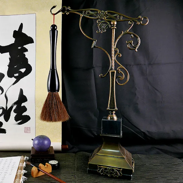 【中華筆莊】藝術銅製筆架A款 高65cm(台灣品牌)