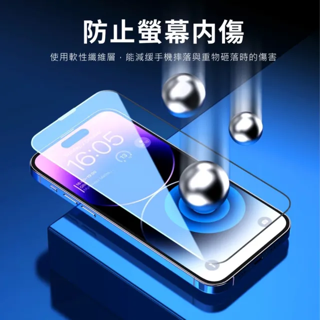 【Philips 飛利浦】iPhone 15系列 鋼化玻璃保護貼-秒貼版-兩片超值組(防窺視)
