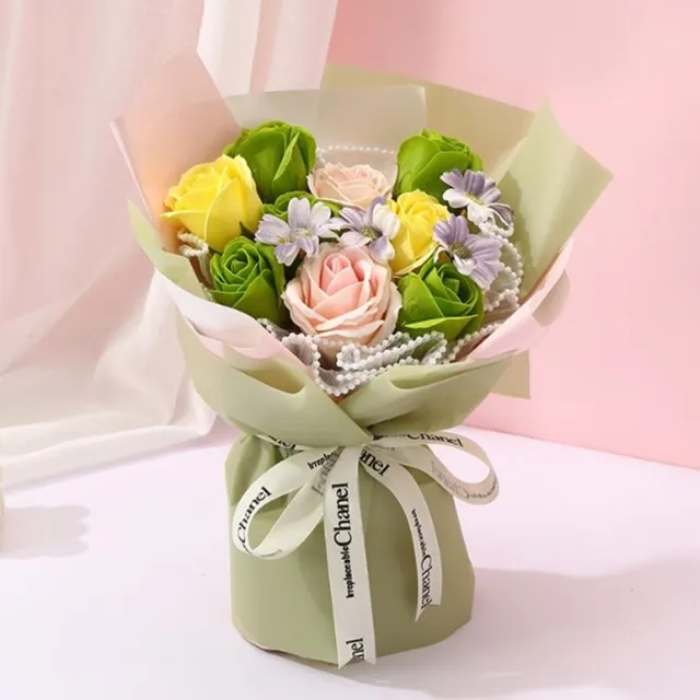 【JEN】韓式香皂花仿真花束4色可選(畢業典禮/情人節/母親節/生日禮物/節慶送禮)