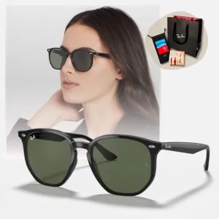 【RayBan 雷朋】六角形膠框太陽眼鏡(RB4306F-601/71 54mm)