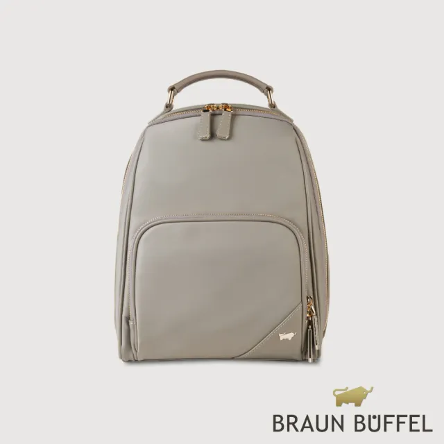 【BRAUN BUFFEL 德國小金牛】瑪普爾 後背包-卡其色(BF837-72-KA) 女包送禮推薦