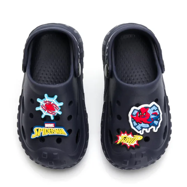 【Marvel 漫威】童鞋 蜘蛛人 園丁洞洞鞋/防撞 輕量 防水 舒適 藍(MNKG45306)
