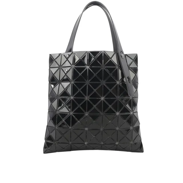 【ISSEY MIYAKE 三宅一生】BAO BAO PRISM 7X7 亮面手提包(黑色)