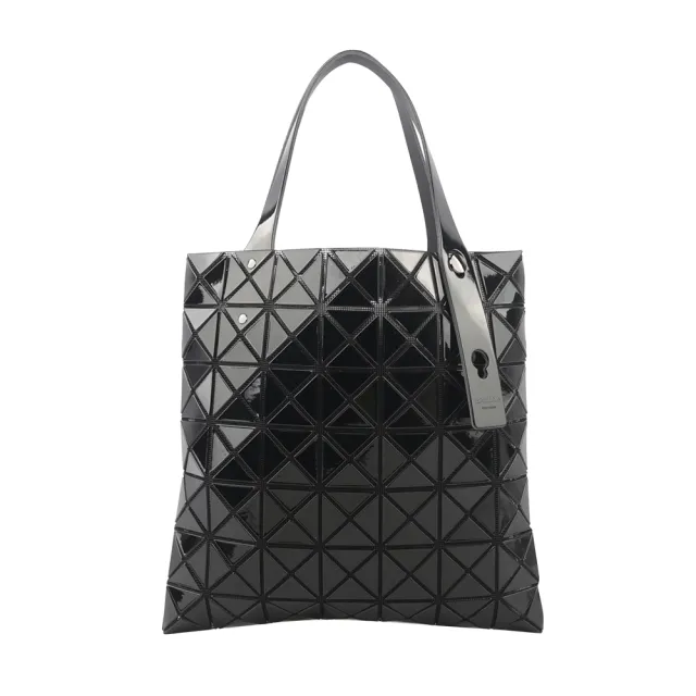 【ISSEY MIYAKE 三宅一生】BAO BAO PRISM 7X7 亮面手提包(黑色)