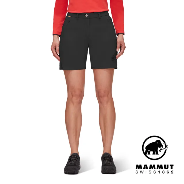 【Mammut 長毛象】Hiking Shorts 經典健行短褲 黑色 女款 #1023-00131