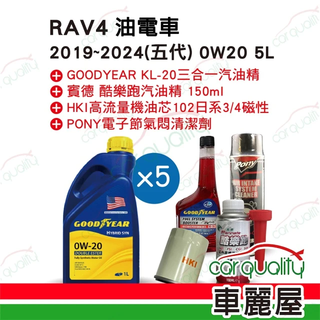 保養套餐 RAV4汽油車2019~2024 五代 0W20 