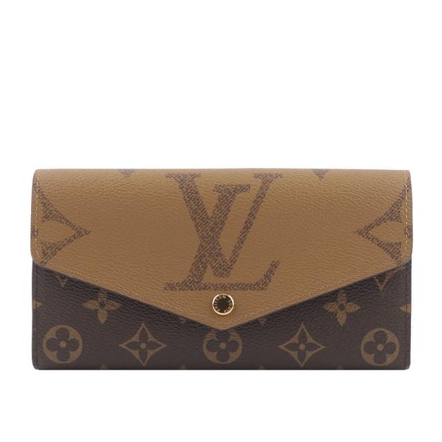 【Louis Vuitton 路易威登】Monogram Sarah 雙色帆布發財長夾(M80726)
