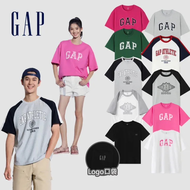 【GAP】男女裝 Logo圓領短袖T恤-多色可選(476750&460841)