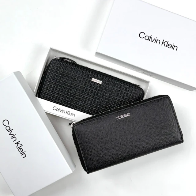 Calvin Klein 凱文克萊 Calvin Klein 防盜 真皮長夾 零錢袋 錢包 CK 皮夾 送禮(長夾)