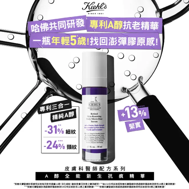 【契爾氏】官方直營 早C晚A最強煥膚組(Kiehl’s/A醇精華30ml+淡斑精華30ml/早C晚A)