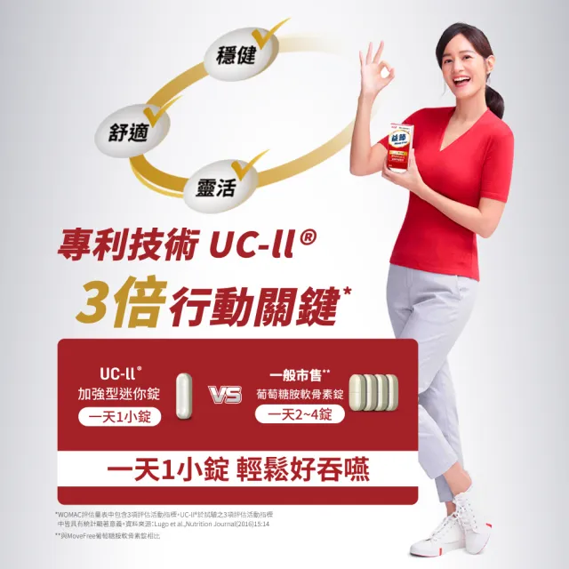 【Move Free 益節】UC-II加強型迷你錠禮盒組(30錠*6瓶) (Janet推薦-uc2/uc2推薦/二型膠原蛋白/關鍵保健)