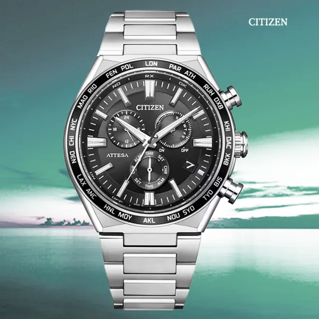 【CITIZEN 星辰】GENTS 光動能 鈦 電波對時 計時男錶 手錶 送禮 禮物 推薦(CB5966-69E)