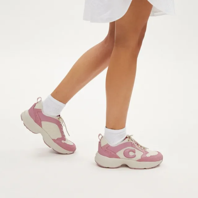 【COACH蔻馳官方直營】STRIDER運動鞋-鬱金香紅色(CP837)