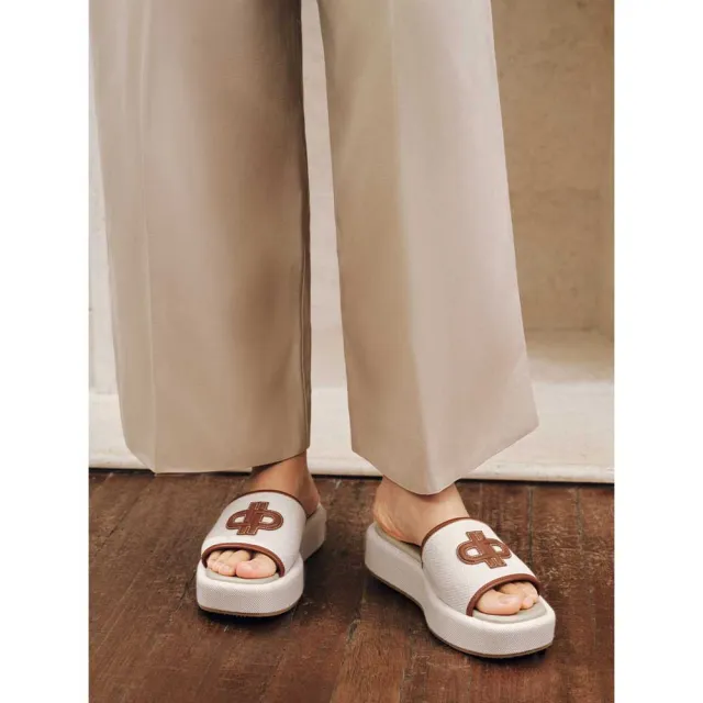【PEDRO】PEDRO ICON 帆布厚底涼鞋-米黃色(小CK高端品牌 新品上市 中性系列)
