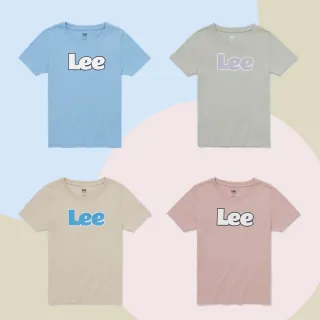 【Lee 官方旗艦】童裝 短袖T恤 / 描邊印花 大LOGO 共4色 標準版型(LB402048)